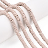 Handmade Polymer Clay Bead Strands CLAY-T002-6mm-80-6