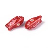 Handmade Porcelain Ceramic Beads PORC-T133-28F-2