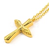 Religion Cross with Wing Pendant Necklaces LS-NJEW-E101-01G-1