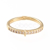 Brass Cuff Finger Ring Settings X-KK-L155-34G-1