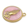304 Stainless Steel Enamel Pendants STAS-M084-09G-04-2