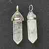 Natural Quartz Crystal Pointed Pendants G-M378-01P-A31-2