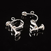 Brass Clip-on Earring Findingsfor non-pierced Ears X-EC143-S-1