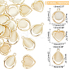 30Pcs 3 Style Light Gold Alloy Pendants FIND-CA0002-92-2