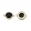 Synthetic Black Stone Links connectors G-E526-34C-1