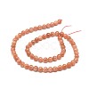 Natural Sunstone Beads Strands G-F674-09-6mm-2