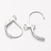 Platinum Plated Brass Leverback Earring Findings X-KK-H670-N-NF-2