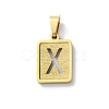 304 Stainless Steel Alphabet Pendants STAS-S152-01G-X-1