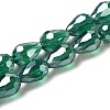 Electroplate Glass Beads Strands EGLA-D015-12x8mm-M-4