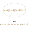 Handmade Glass Faceted Rondelle Beaded Chains CHC-CJ0001-73-2