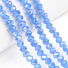 Electroplate Glass Beads Strands EGLA-A034-J6mm-B08-4