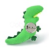 Cartoon Dinosaur Non Woven Fabric Brooch JEWB-Z001-06-2