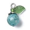 Natural Hemimorphite Dyed Fruit Pendants PALLOY-TA00077-02-2