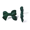 Spray Painted CCB Plastic Bowknot Stud Earring Findings CCB-Q091-07D-3