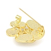 Camellia Flower Shape Alloy Brooch JEWB-U006-15LG-2