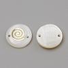 Freshwater Shell Links connectors SHEL-Q009-002G-2