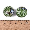 Windmill Spiral Pattern Vintage Handmade Porcelain Beads PORC-N013-19-06-3