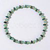 Beach Vacation Style Natuarl Green Aventurine & African Turquoise(Jasper) Beaded Stretch Bracelet Women RO9590-8-1