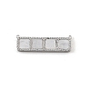 Brass Micro Pave Clear Cubic Zirconia Connector Charms CU-CBA30E8-01P-B02-1