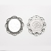 Oval Tibetan Style Alloy Cabochon Settings PALLOY-K109-78AS-RS-2