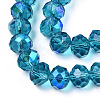 Electroplate Glass Beads Strands X-EGLA-A034-T6mm-L25-2