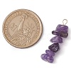 Gradient Color Natural Lavender Amethyst & Natural Blue Lace Agate Chip Beaded Pendants PALLOY-JF02795-03-2