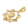 Rack Plating Brass Cubic Zirconia Pendants KK-M258-15G-2