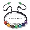 Round Natural Mixed Gemstone Braided Bead Bracelet BJEW-YW0001-11-3