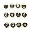 Alloy Enamel Charms ENAM-D046-01G-4