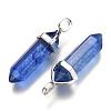 Synthetic Mixed Gemstone Pointed Pendants G-F295-03-3