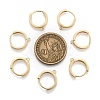 Brass Huggie Hoop Earring Findings KK-S350-069G-4