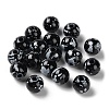 Printed Opaque Acrylic Round Beads LS-ACRP-P001-01B-02-1
