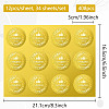 34 Sheets Self Adhesive Gold Foil Embossed Stickers DIY-WH0509-027-2