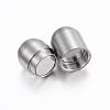 Tarnish Resistant 304 Stainless Steel Magnetic Clasps with Glue-in Ends STAS-P166-26P-2