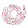 Transparent Spray Painted Glass Bead Strands GLAA-N035-03C-B06-2