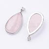 Natural Rose Quartz Big Pendants G-I184-08-2