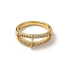 Brass Micro Pave Clear Cubic Zirconia Ring Components LS-KK-NH0007-11G-2