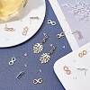 DICOSMETIC 18Pcs 3 Colors 304 Stainless Steel Stud Earring Findings STAS-DC0010-87-4