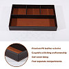 2Pcs Desktop 4-Grid PU Leather Organizer Display Storage Trays CON-CA0001-036A-4