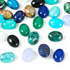 26Pcs 13 Styles Synthetic Blue Lace Agate & Black Stone & Natural White Jade & Amazonite & Unakite Cabochons G-TA0003-28B-3