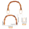 PP Plastic Half Round Bag Handle and Alloy U Shape Bag Ring FIND-WR0001-16-4