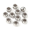 Tarnish Resistant Rondelle 201 Stainless Steel European Beads STAS-N020-03-8mm-2