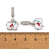 Rack Plating Alloy Crystal Rhinestone European Dangle Charms FIND-C055-24P-3