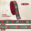 10 Yards Ethnic Style Polyester Jacquard Flower Ribbon OCOR-PH0004-86B-2