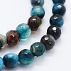 Faceted Natural Agate Beads Strands G-F561-6mm-D08-3