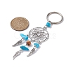 Woven Web/Net with Wing Alloy Pendant Keychain KEYC-JKC00587-02-2
