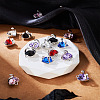 18Pcs 6 Colors Alloy Glass Charms FIND-TA0009-91P-5