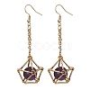 Brass Erring Hooks with Tray EJEW-JE05540-03-2
