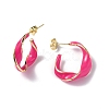 Enamel Twist Stud Earrings EJEW-P214-03G-01-2