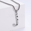Minimalist chic collarbone necklace with 26 English letters design LW4134-36-1